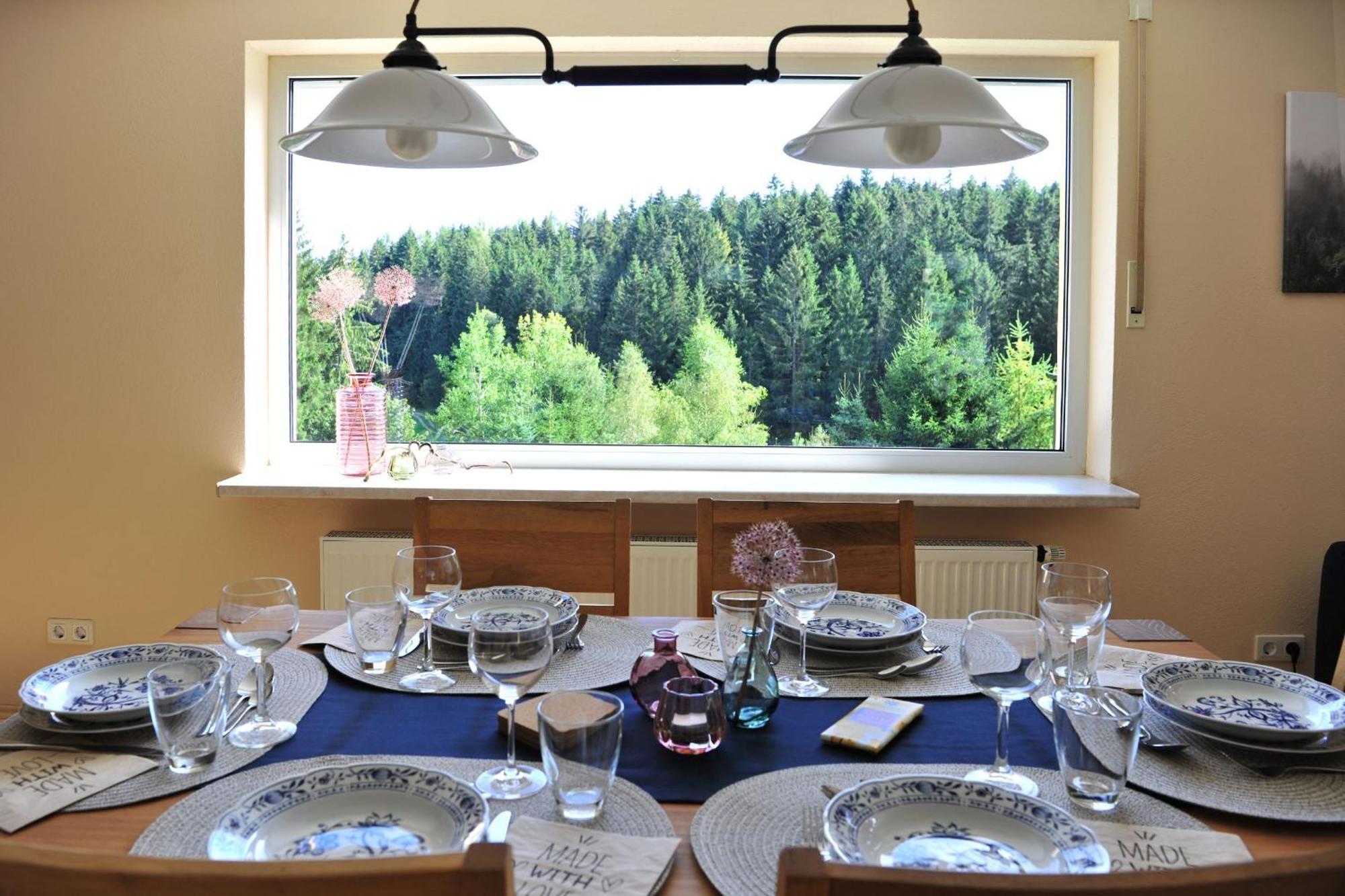 Schönheide Exklusives Ferienhaus "Waldzauber" Ruhe Und Natur Pur Am Waldrand Geniessen מראה חיצוני תמונה